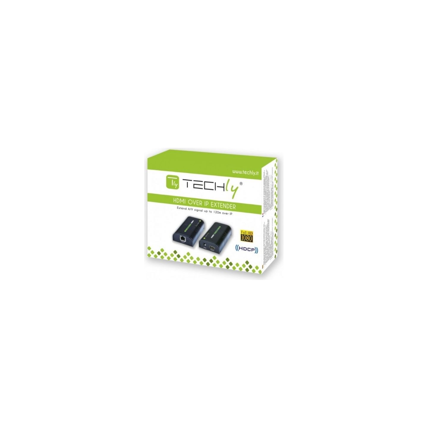 Techly Extender/HDMI splitter after cable Cat.5e/6/6a/7 up to 120m, over IP, black