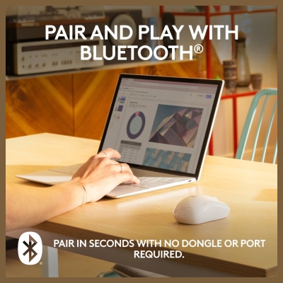 Logitech LOGI M240 Silent Bluetooth Mouse - WHITE