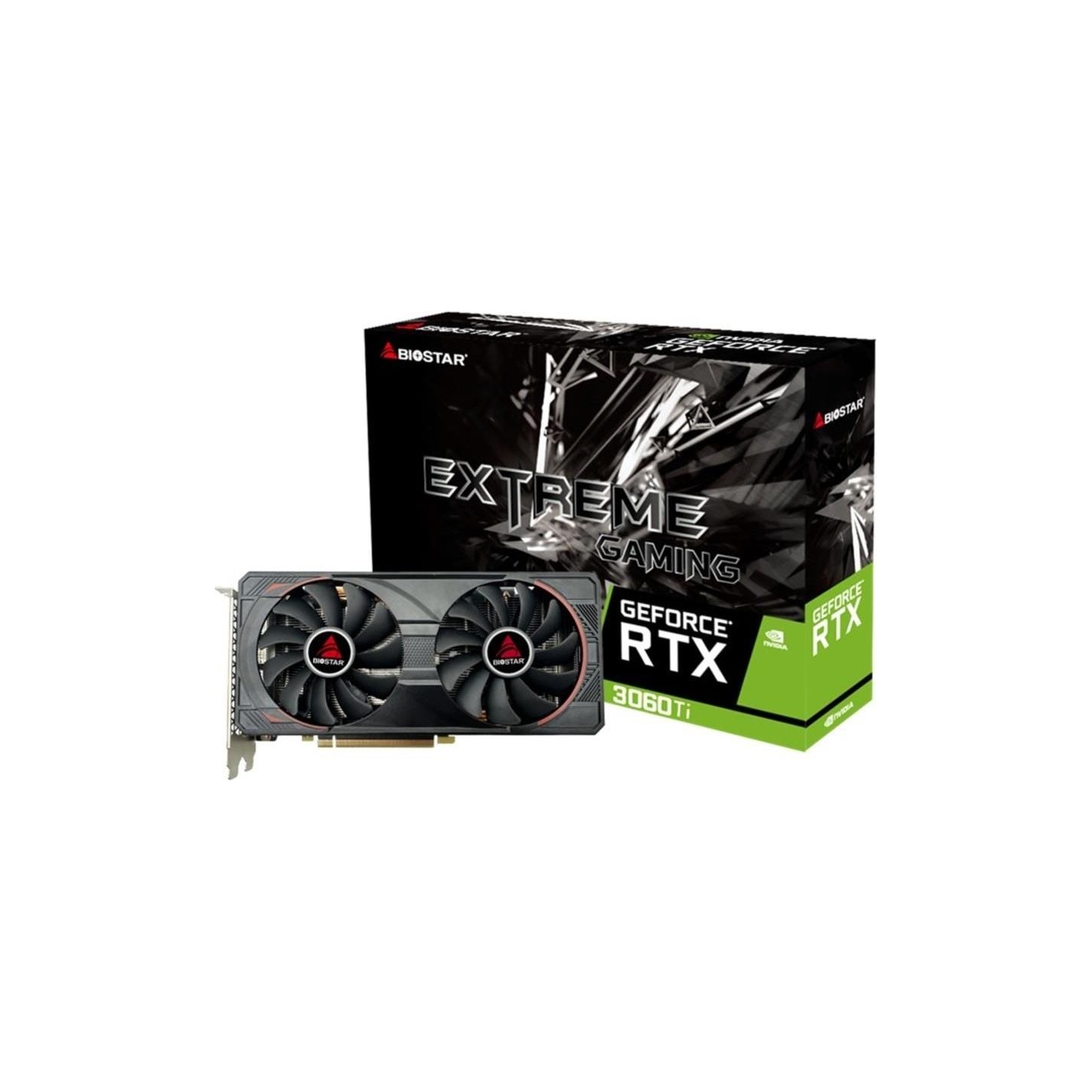 Biostar Graphics Card|BIOSTAR|NVIDIA GeForce RTX 3060 Ti|8 GB|GDDR6|256 bit|PCIE 4.0 16x|GPU 1410 MHz|Dual Slot Fansink|1xHDMI|3