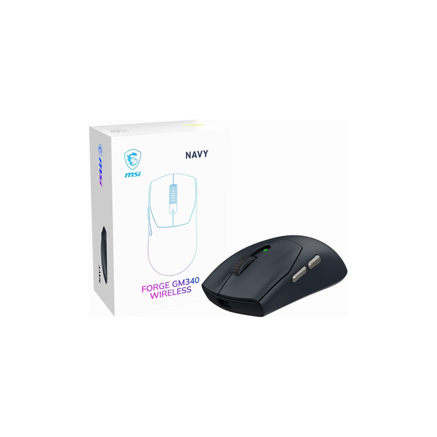 MSI Gaming Mouse | FORGE GM340 WIRELESS | Wireless | 2.4 GHz, Bluetooth, USB | Navy