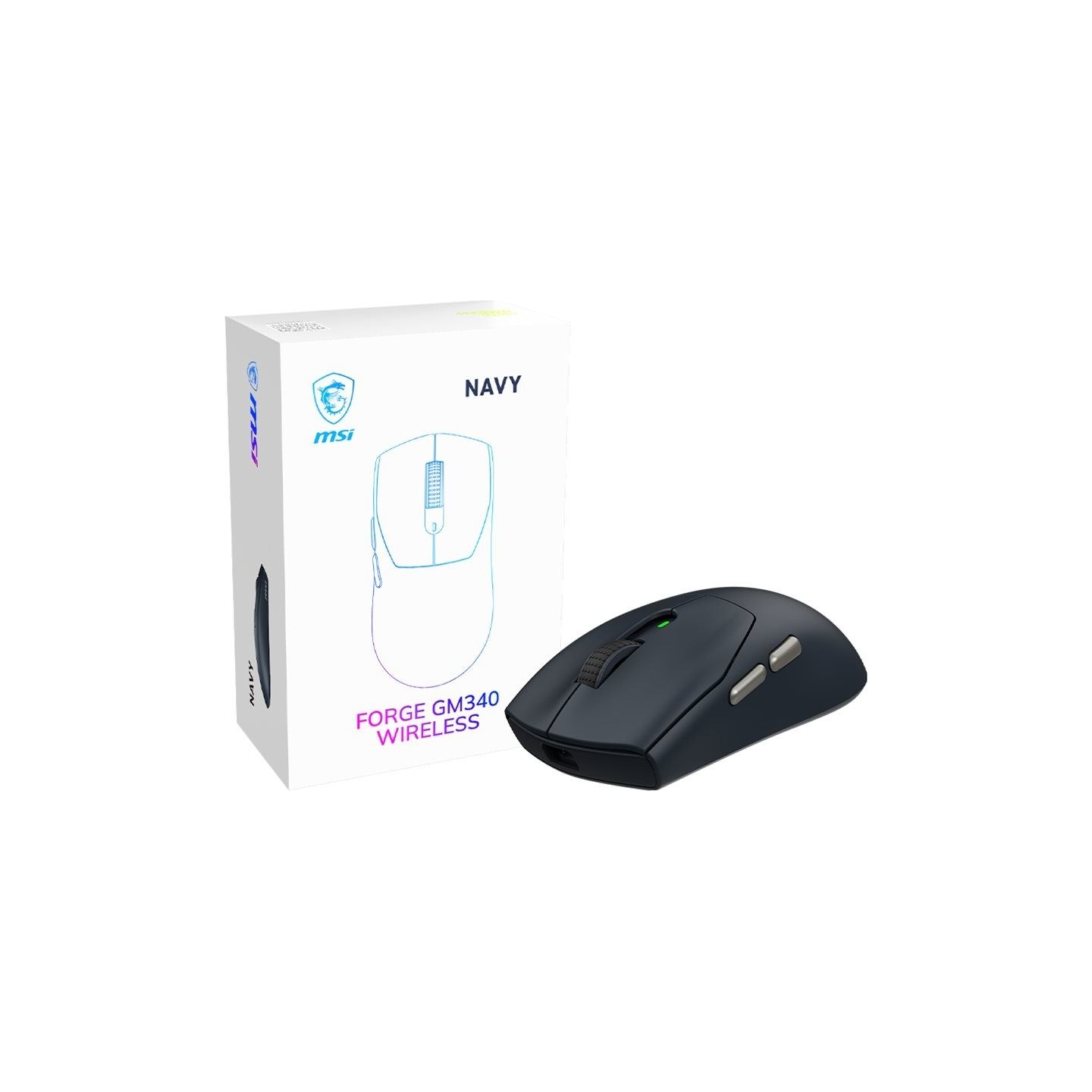 MSI Gaming Mouse | FORGE GM340 WIRELESS | Wireless | 2.4 GHz, Bluetooth, USB | Navy