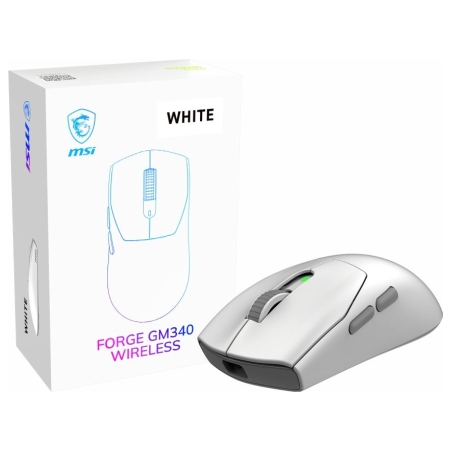 MSI Gaming Mouse | FORGE GM340 WIRELESS | Wireless | 2.4 GHz, Bluetooth, USB | White