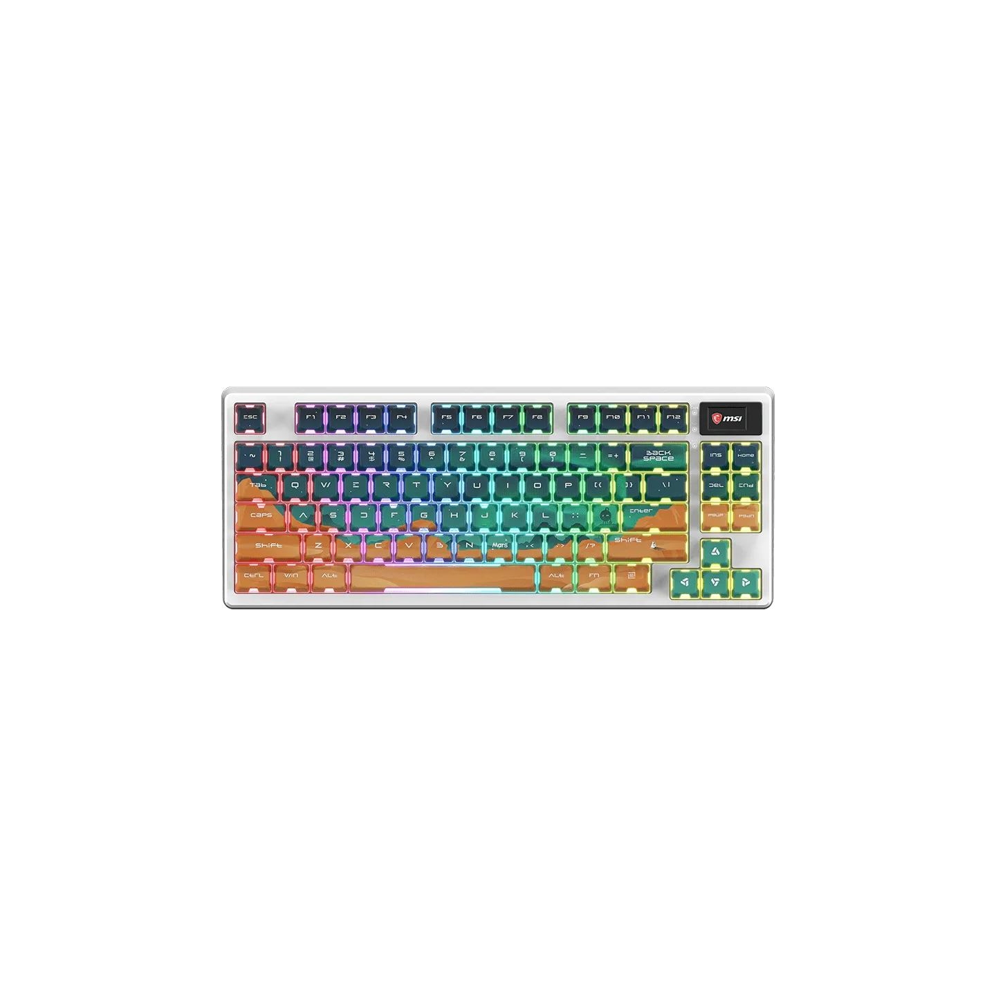 MSI FORGE GK600 TKL WIRELESS MARS | Gaming Keyboard | Wireless | US | Bluetooth | Wireless connection | Mechanical Linear