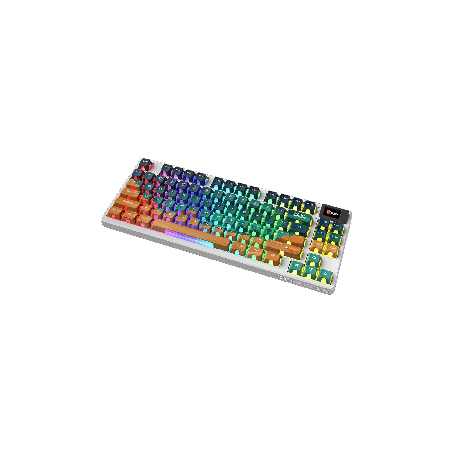MSI FORGE GK600 TKL WIRELESS MARS | Gaming Keyboard | Wireless | US | Bluetooth | Wireless connection | Mechanical Linear