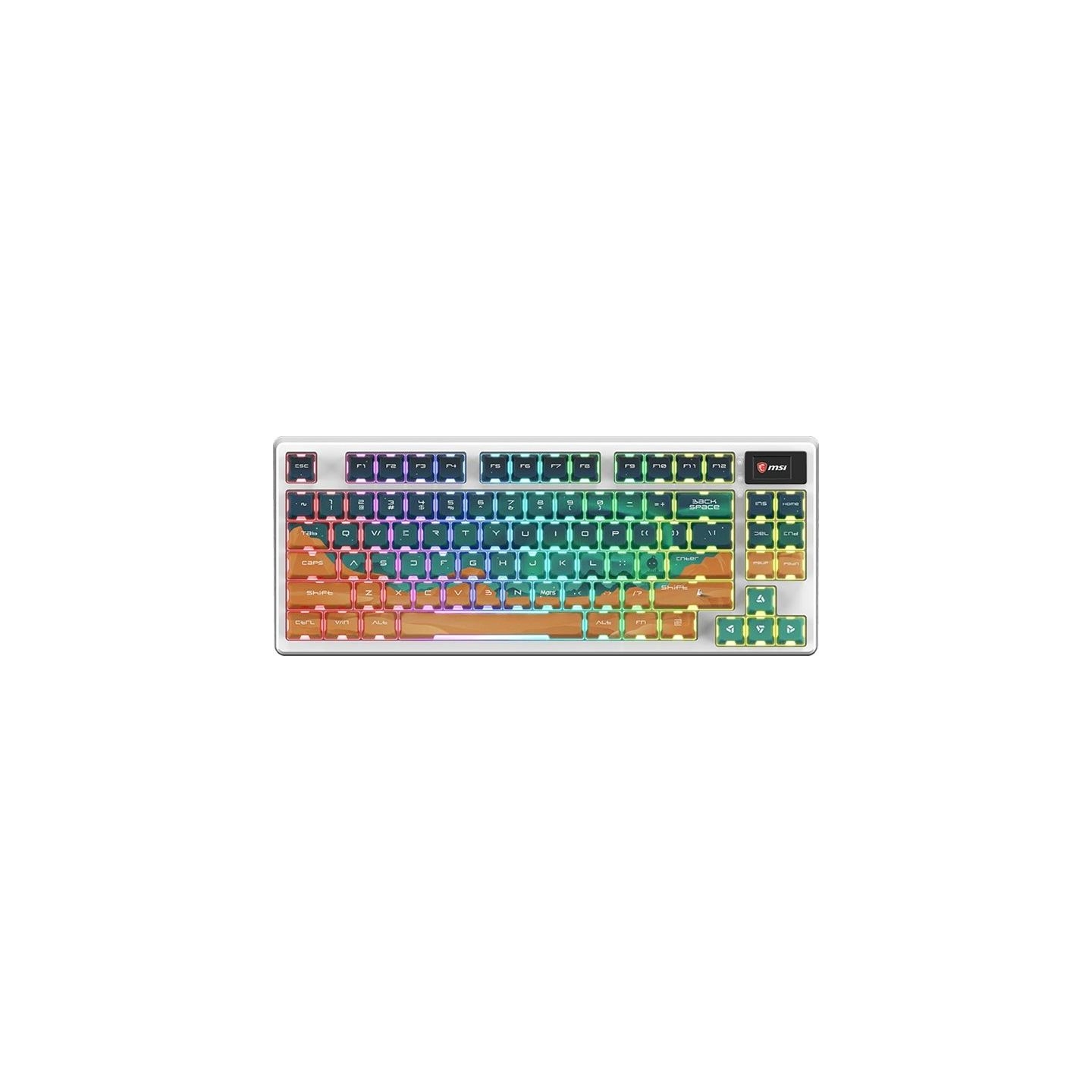 MSI FORGE GK600 TKL WIRELESS MARS | Gaming Keyboard | Wireless | US | Bluetooth | Wireless connection | Mechanical Linear
