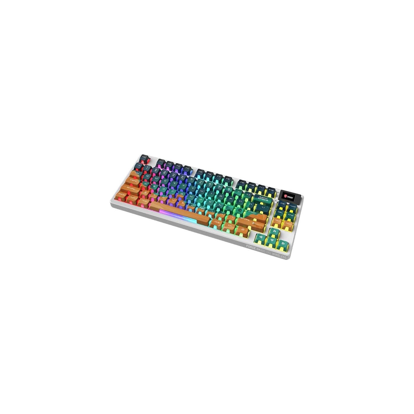 MSI FORGE GK600 TKL WIRELESS MARS | Gaming Keyboard | Wireless | US | Bluetooth | Wireless connection | Mechanical Linear