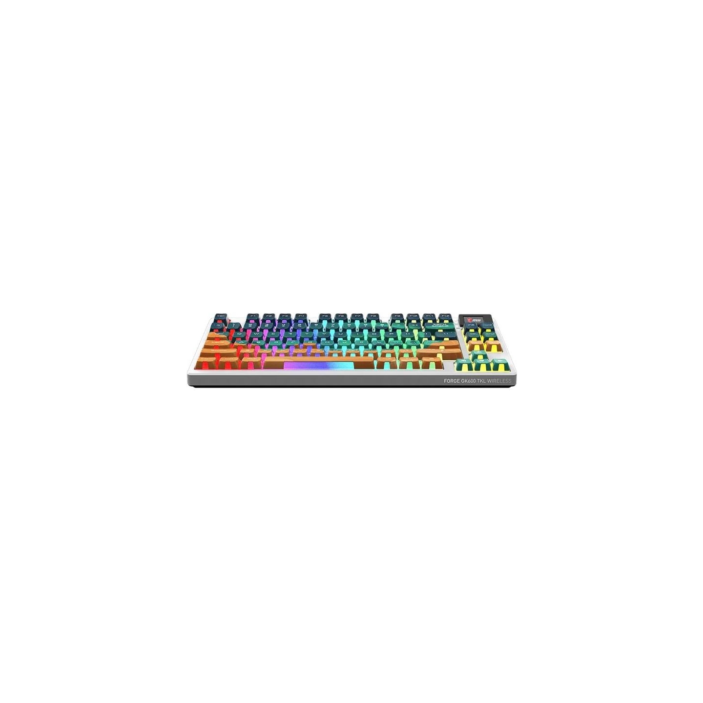 MSI FORGE GK600 TKL WIRELESS MARS | Gaming Keyboard | Wireless | US | Bluetooth | Wireless connection | Mechanical Linear