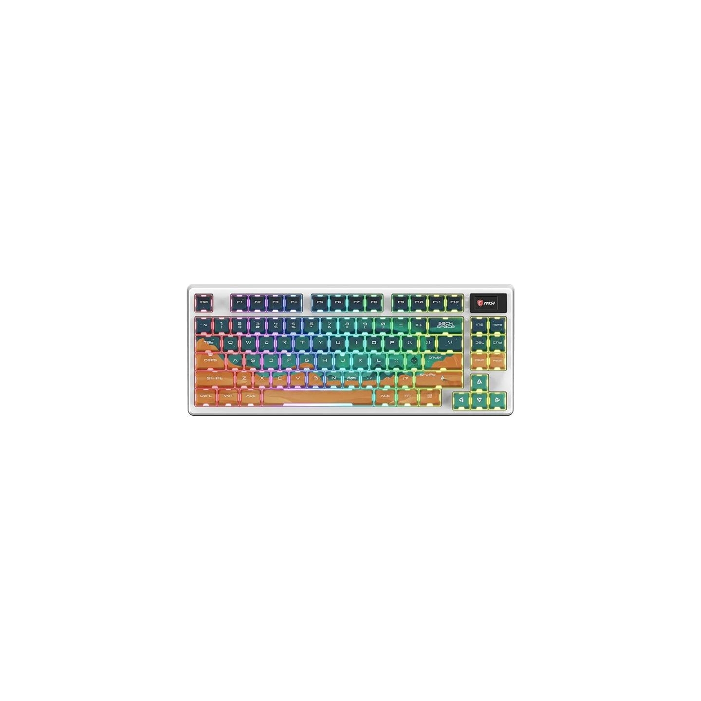 MSI FORGE GK600 TKL WIRELESS MARS | Gaming Keyboard | Wireless | US | Bluetooth | Wireless connection | Mechanical Linear