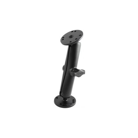 Ram Mounts RAM B SIZE 1" BALL ON 2.5" ROUND PLATES WITH AMPS HOLE PATTERN, LONG LENGTH DOUBLE SOCKET ARM