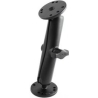 Ram Mounts RAM B SIZE 1" BALL ON 2.5" ROUND PLATES WITH AMPS HOLE PATTERN, LONG LENGTH DOUBLE SOCKET ARM