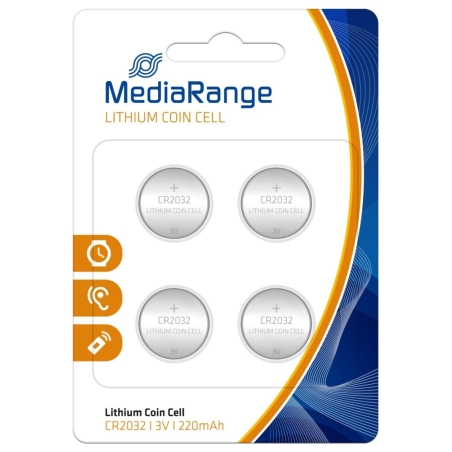 Mediarange BATTERY LITHIUM CR2032 3V/4PCS MRBAT132 MEDIARANGE