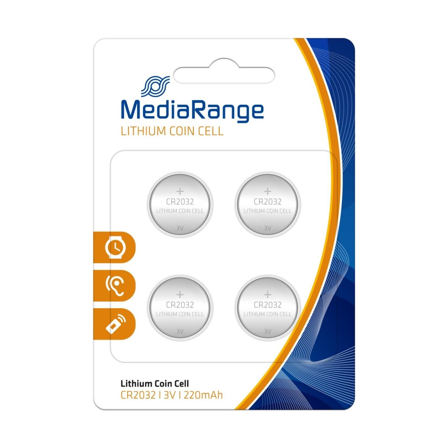 Mediarange BATTERY LITHIUM CR2032 3V/4PCS MRBAT132 MEDIARANGE