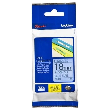 Brother TZ541 18 BLACK ON BLUE