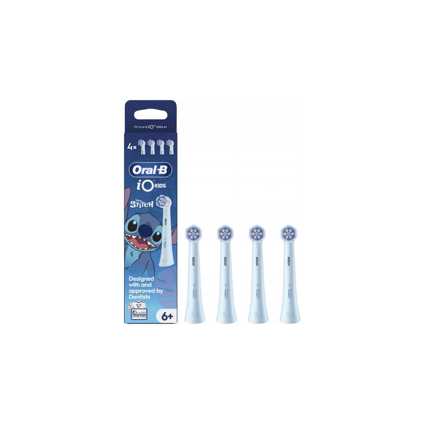 Oral-B Replacement brush heads | iO kids Refills Stitch | Heads | For kids | Number of brush heads included 4