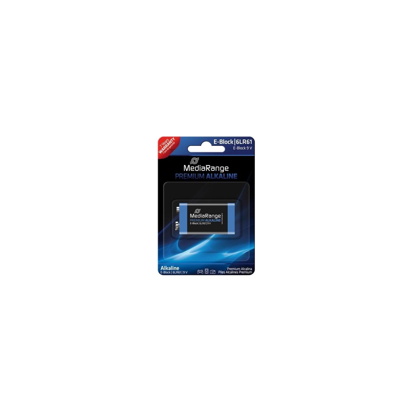 Mediarange BATTERY ALKALINE E-BLOCK 9V/MRBAT107 MEDIARANGE