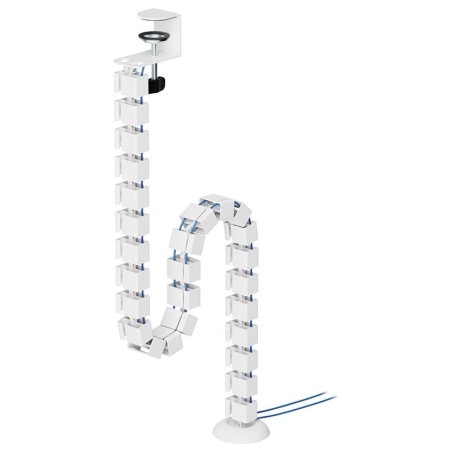 Neomounts CABLE SPINE ORGANIZER FOR SIT/STAND DESK FRAMES, CLAMP MOUNTED, WHITE