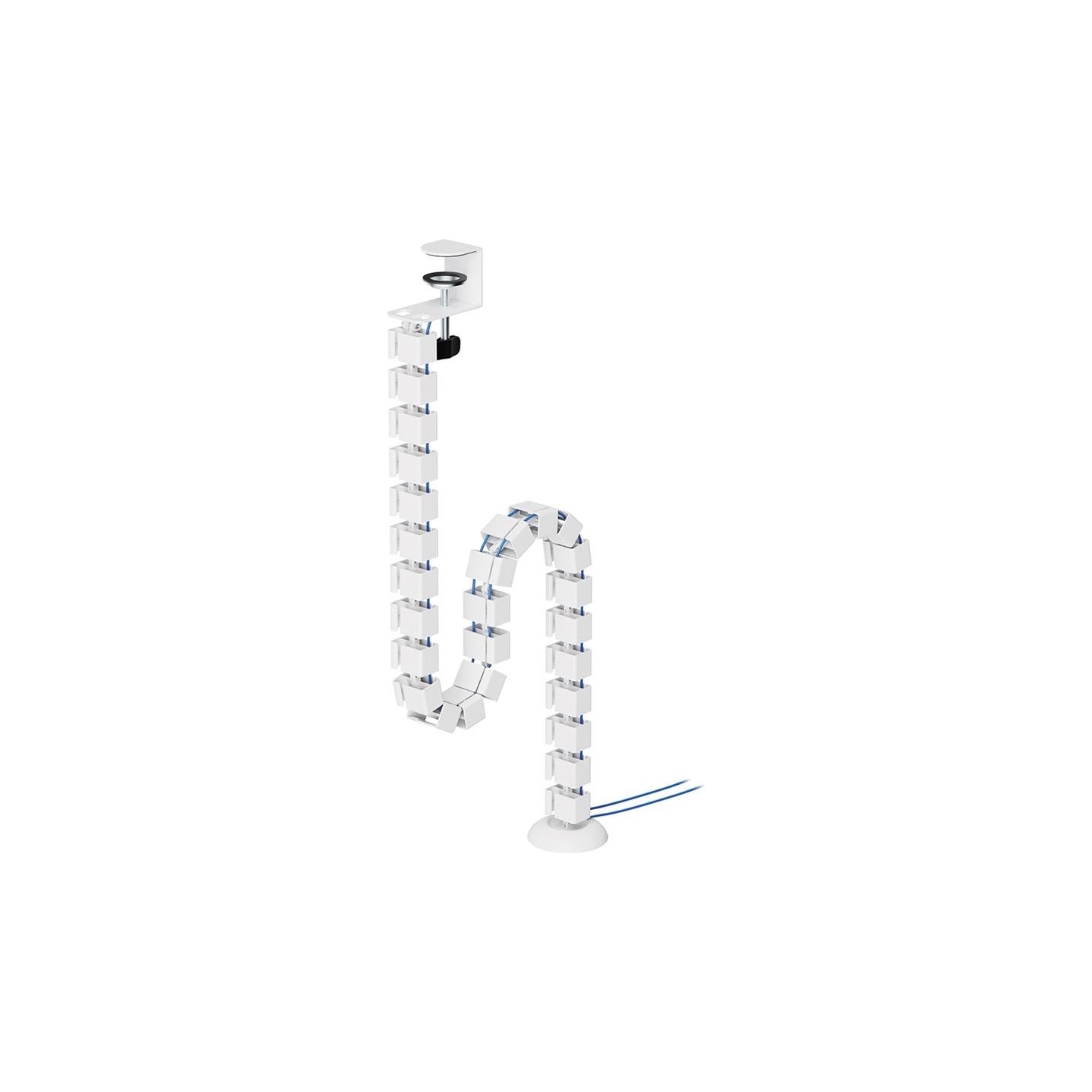 Neomounts CABLE SPINE ORGANIZER FOR SIT/STAND DESK FRAMES, CLAMP MOUNTED, WHITE