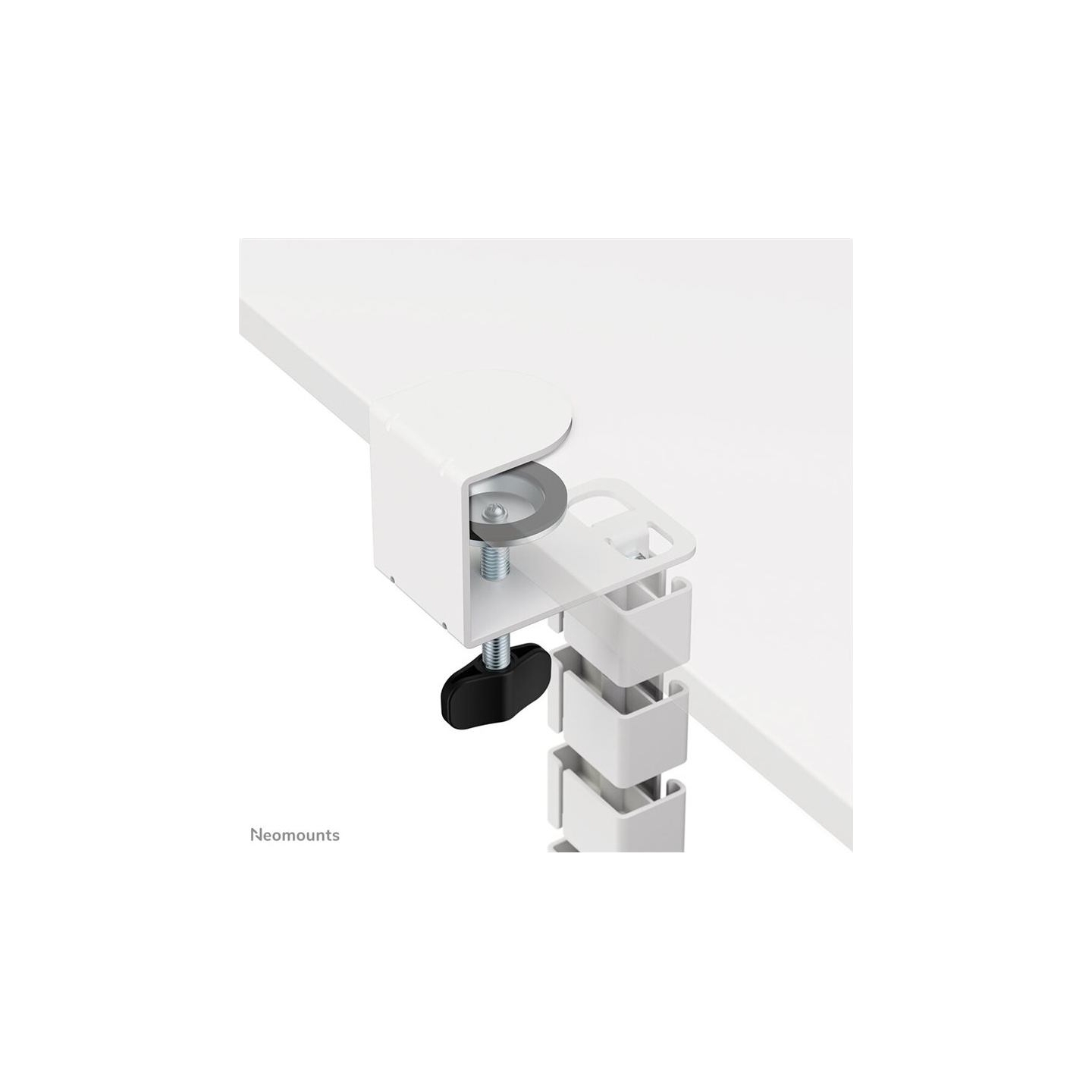 Neomounts CABLE SPINE ORGANIZER FOR SIT/STAND DESK FRAMES, CLAMP MOUNTED, WHITE