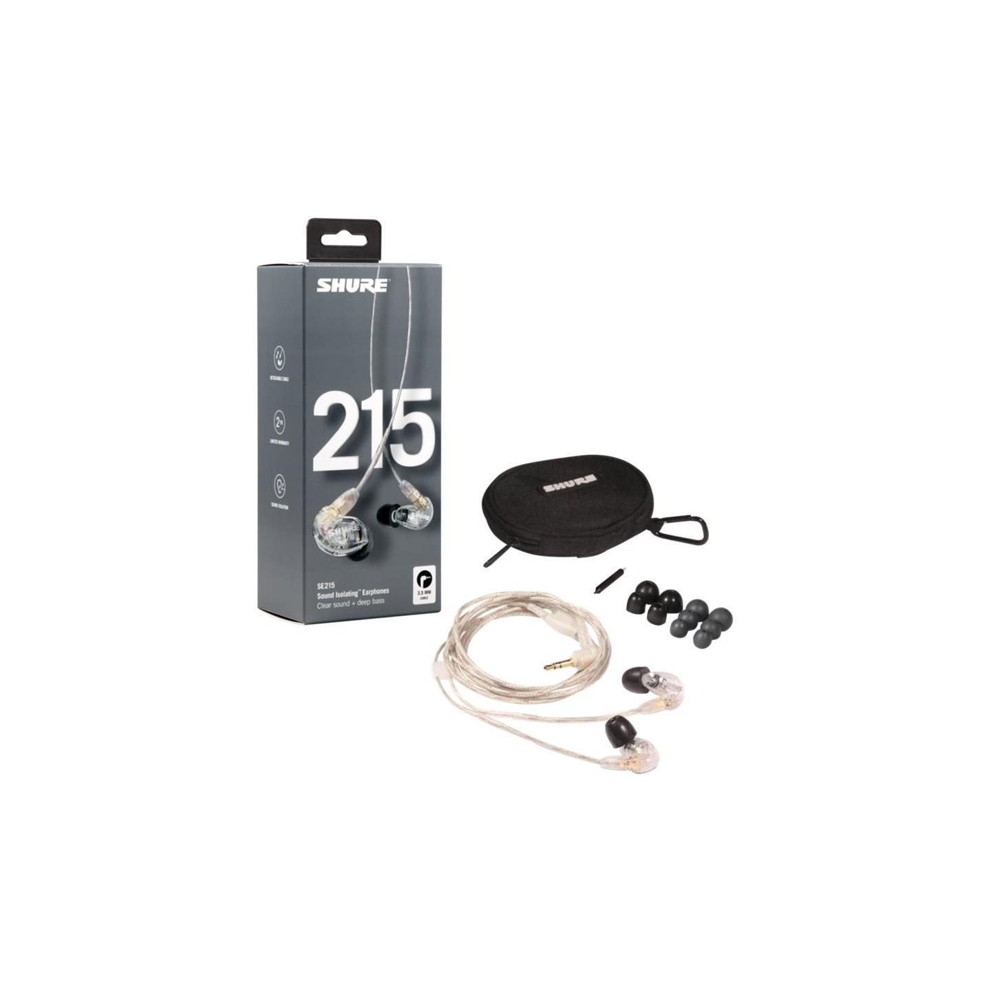 Shure SE215 Earphone, Clear | Shure