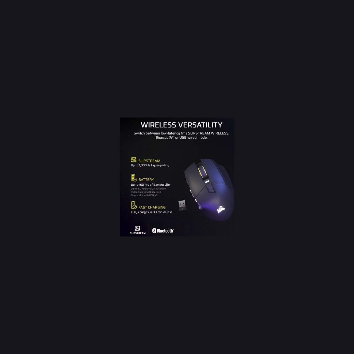 Corsair Mouse Scimitar Elite Wireless SE Gun Metal 33000 DPI