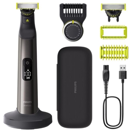 Philips OneBlade Pro Face and Body QP6652/61, 20-length precision comb, Wet and Dry use, LED digital display / QP6652/61