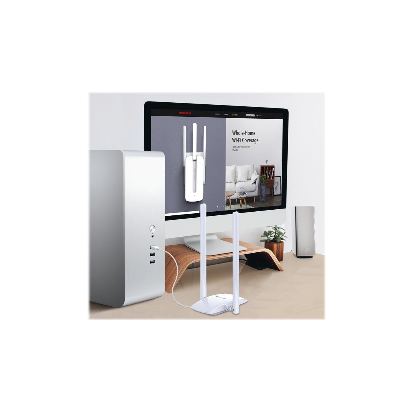 Mercusys | High Gain Wireless USB Adapter | MW300UH