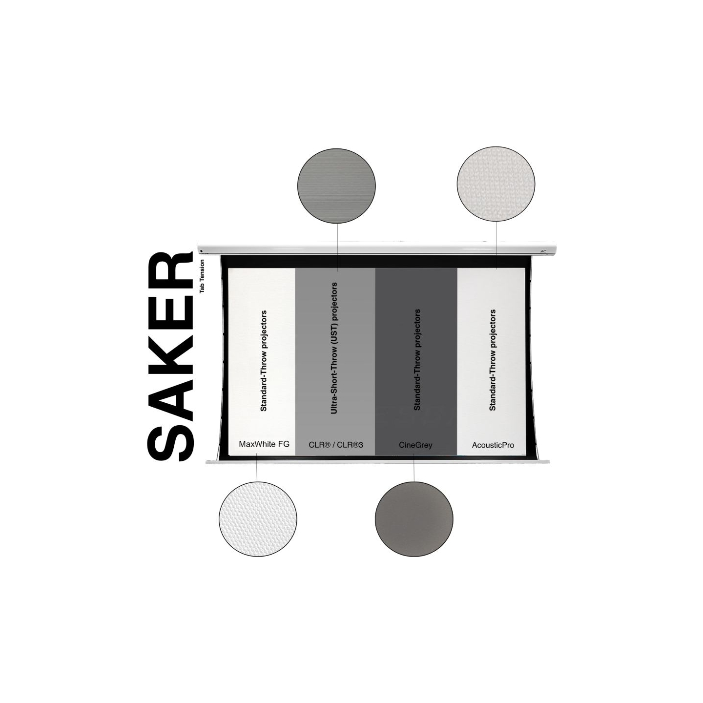 Elite Screens Electric Projection Screen, White | SKT150XHW2 | Diagonal 150 " | 16:9
