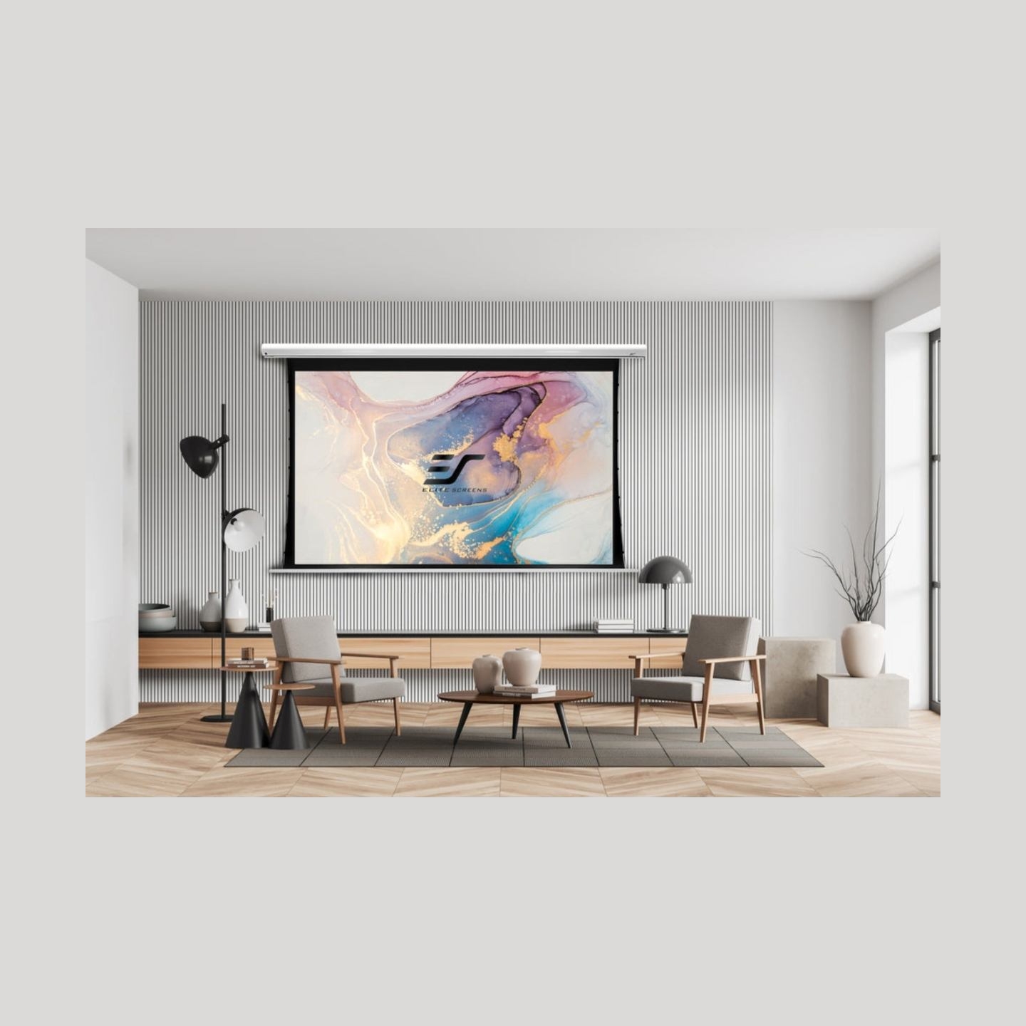 Elite Screens Electric Projection Screen, White | SKT150XHW2 | Diagonal 150 " | 16:9