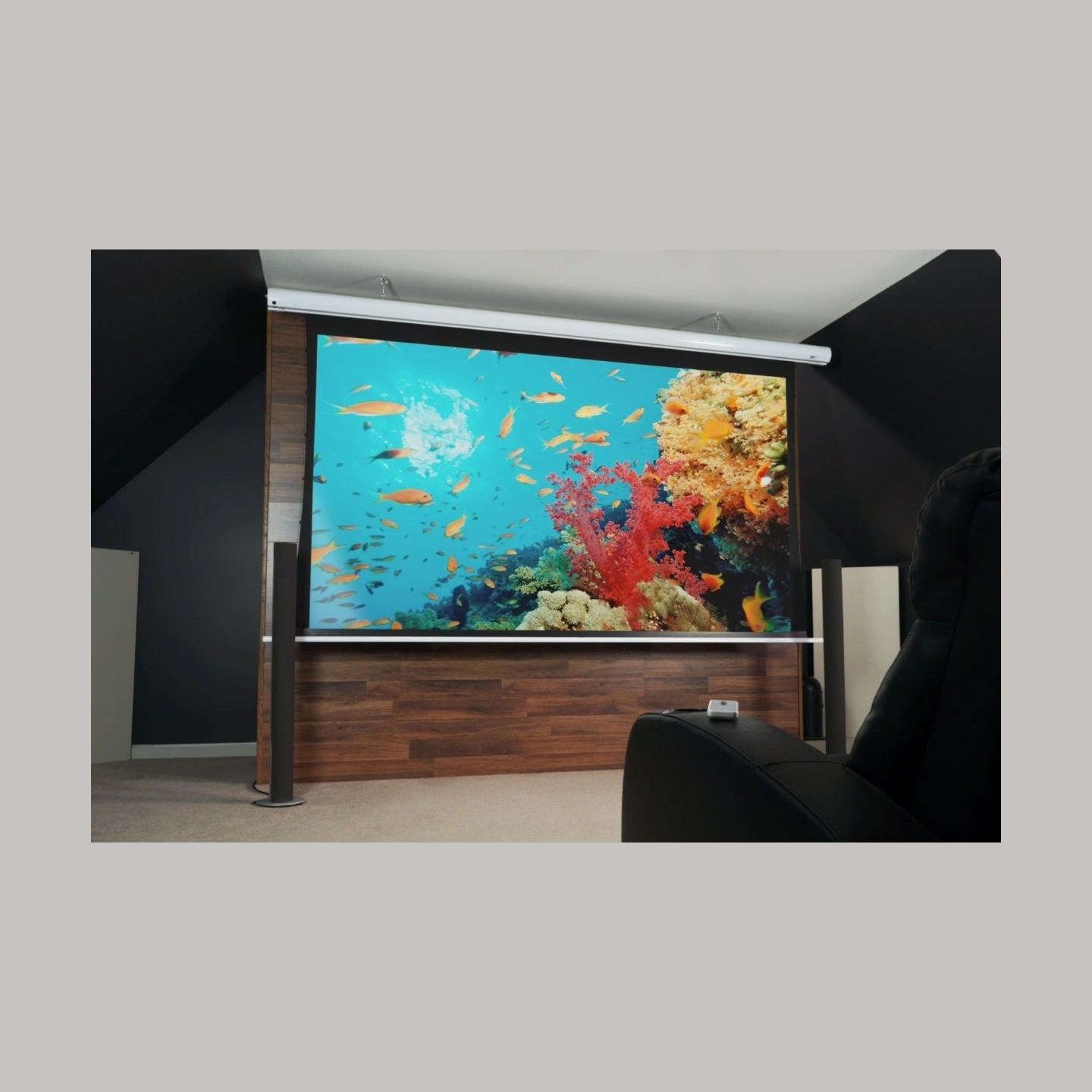 Elite Screens Electric Projection Screen, White | SKT150XHW2 | Diagonal 150 " | 16:9