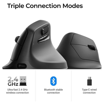 Keychron M5 (8000Hz) Black Wireless Mouse / M5-A23