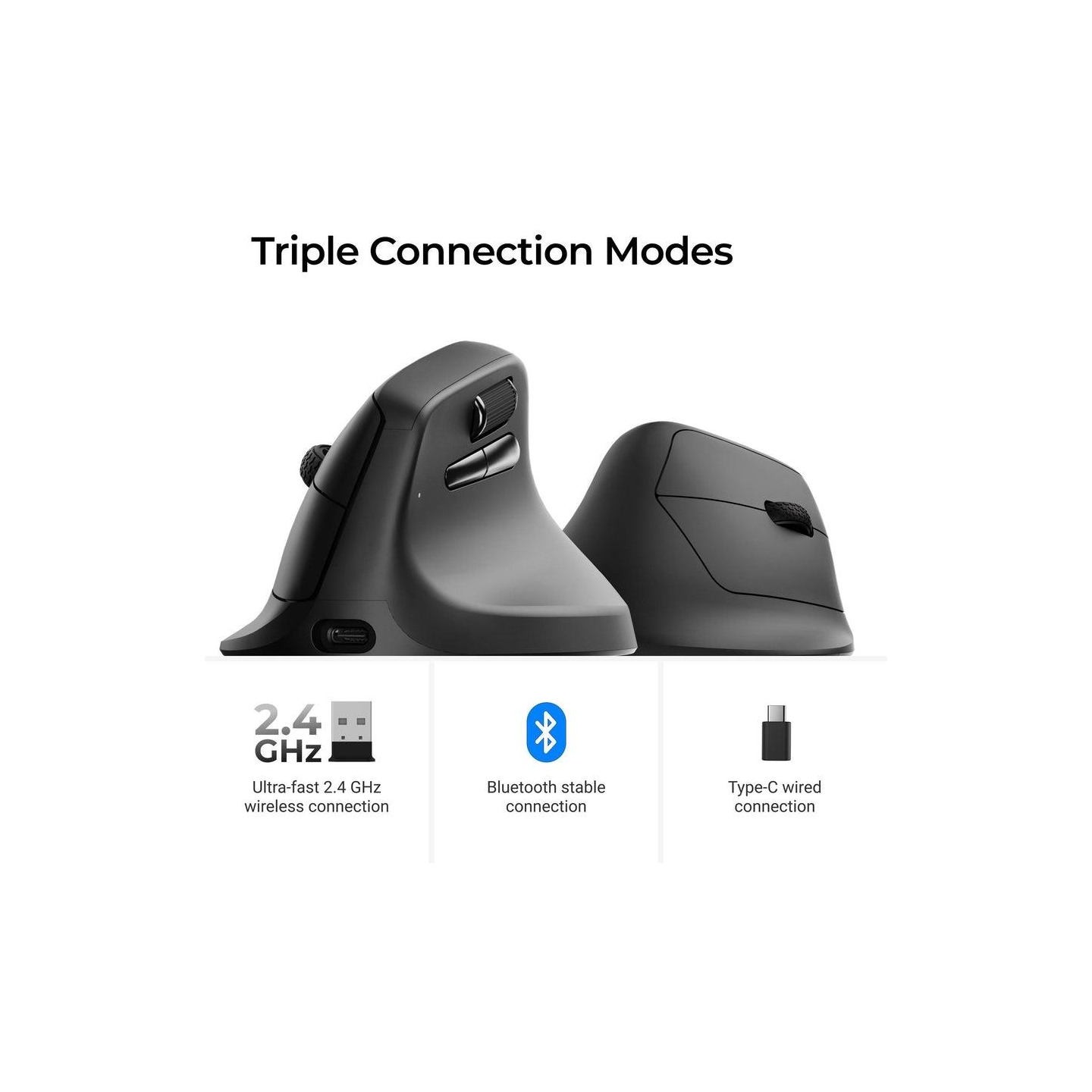 Keychron M5 (8000Hz) Black Wireless Mouse / M5-A23
