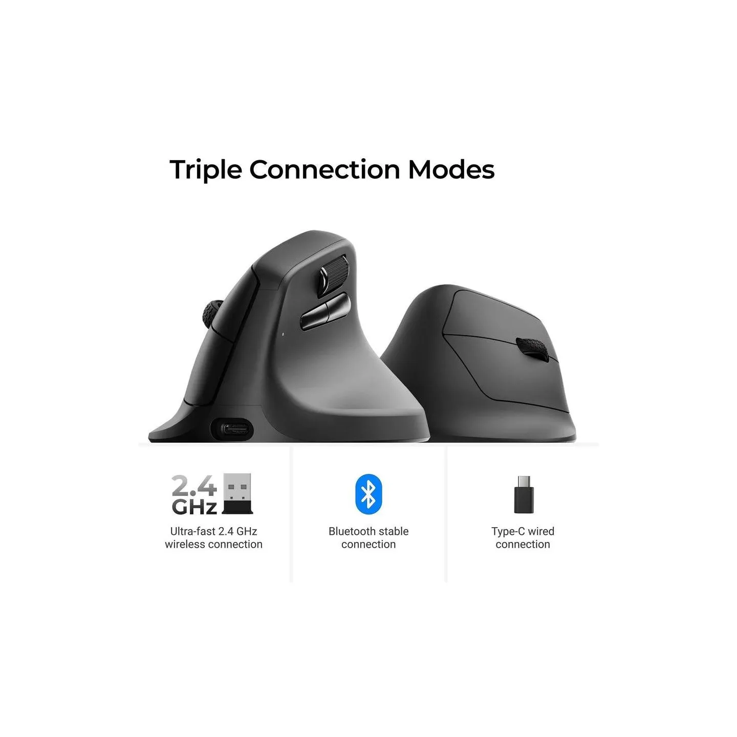 Keychron M5 (8000Hz) Black Wireless Mouse / M5-A23
