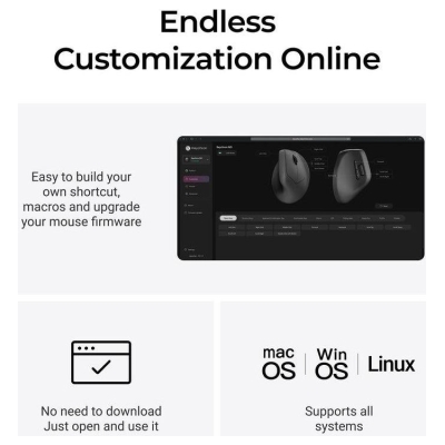 Keychron M5 (8000Hz) Black Wireless Mouse / M5-A23