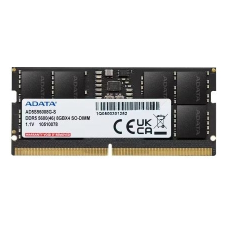 A-Data Notebook memory Premier DDR5 5600 SODIMM 8GB SingleTray