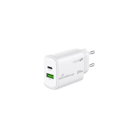Mediarange POWER ADAPTER USB/USB-C 25W/FAST MRMA112-2 MEDIARANGE