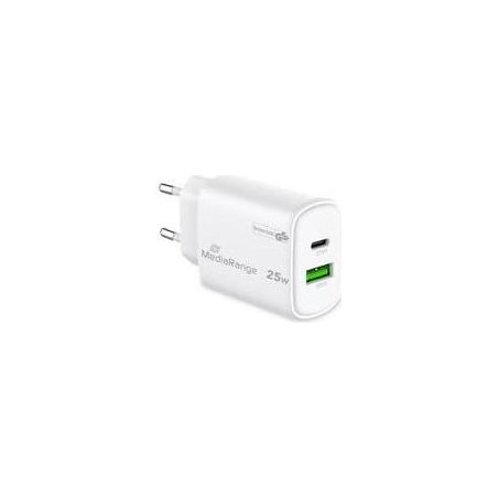 Mediarange POWER ADAPTER USB/USB-C 25W/FAST MRMA112-2 MEDIARANGE