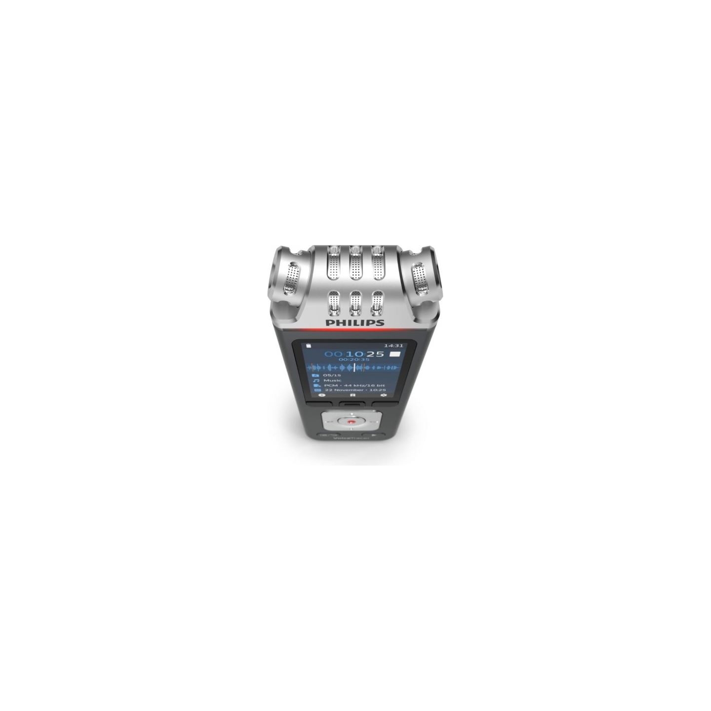 Philips Dyktafon DVT6115 Pamięć 8GB,USB,microSDHC 32GB,3 mikrofony Hi-Fi