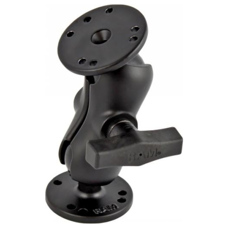 Ram Mounts C-KOKO LYHYT KIINNITYSVARSI + 2X C-KOKO 1.5" KUULA PYÖREÄ 2.5" ALUSTA