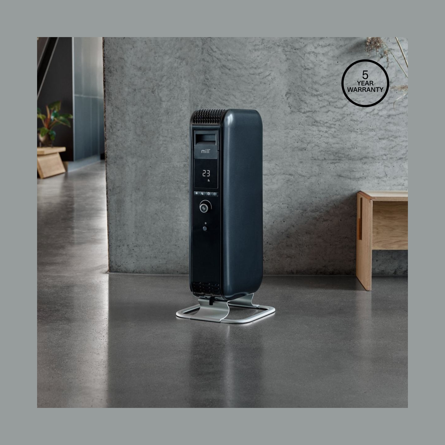Mill | Heater | AB-H1000DN | Oil Filled Radiator | 1000 W | Number of power levels 3 | Suitable for rooms up to 12-16 m² | Black