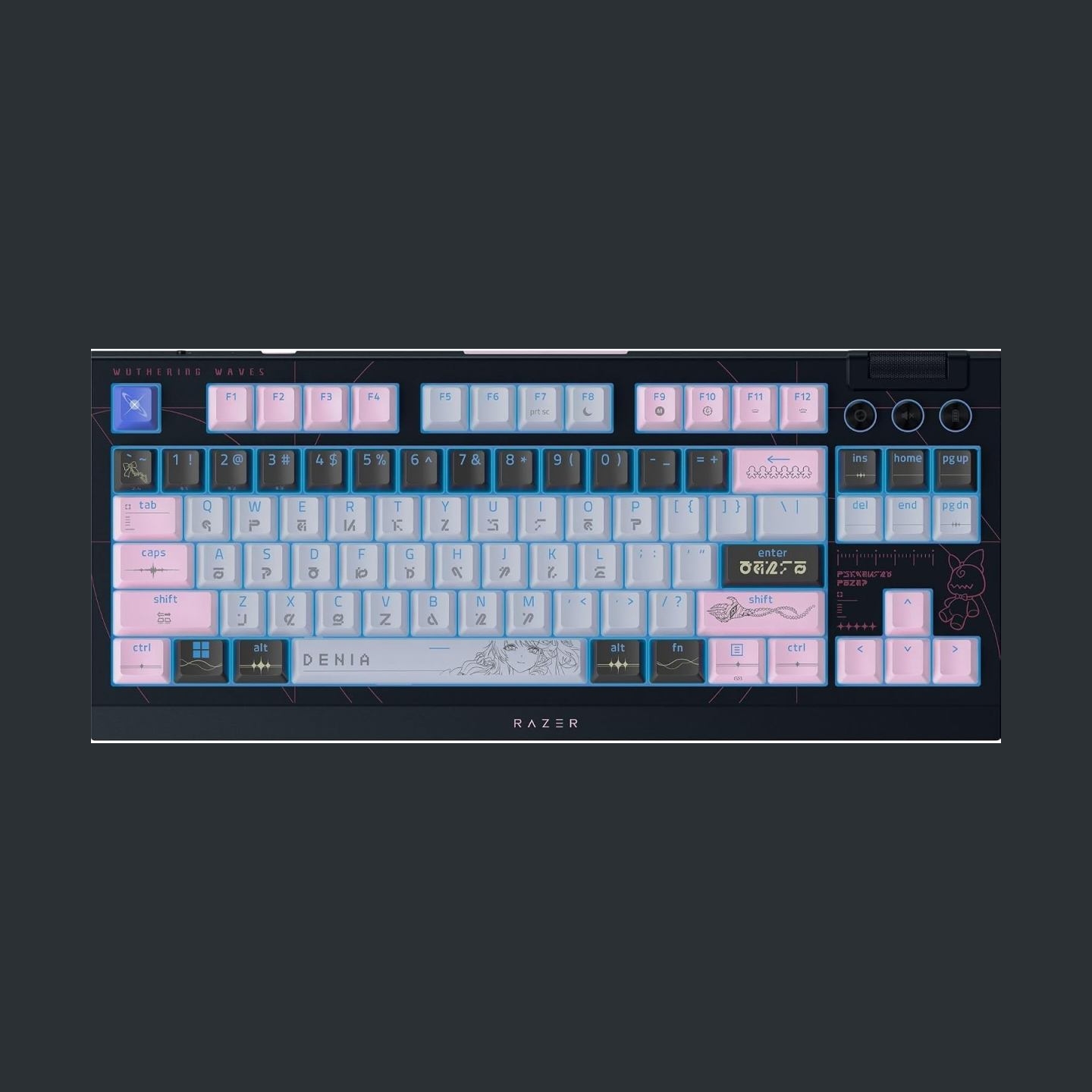 Razer | BlackWidow V4 Tenkeyless HyperSpeed | Gaming Keyboard | Wireless | US | Orange Switch | Wuthering Waves Edition