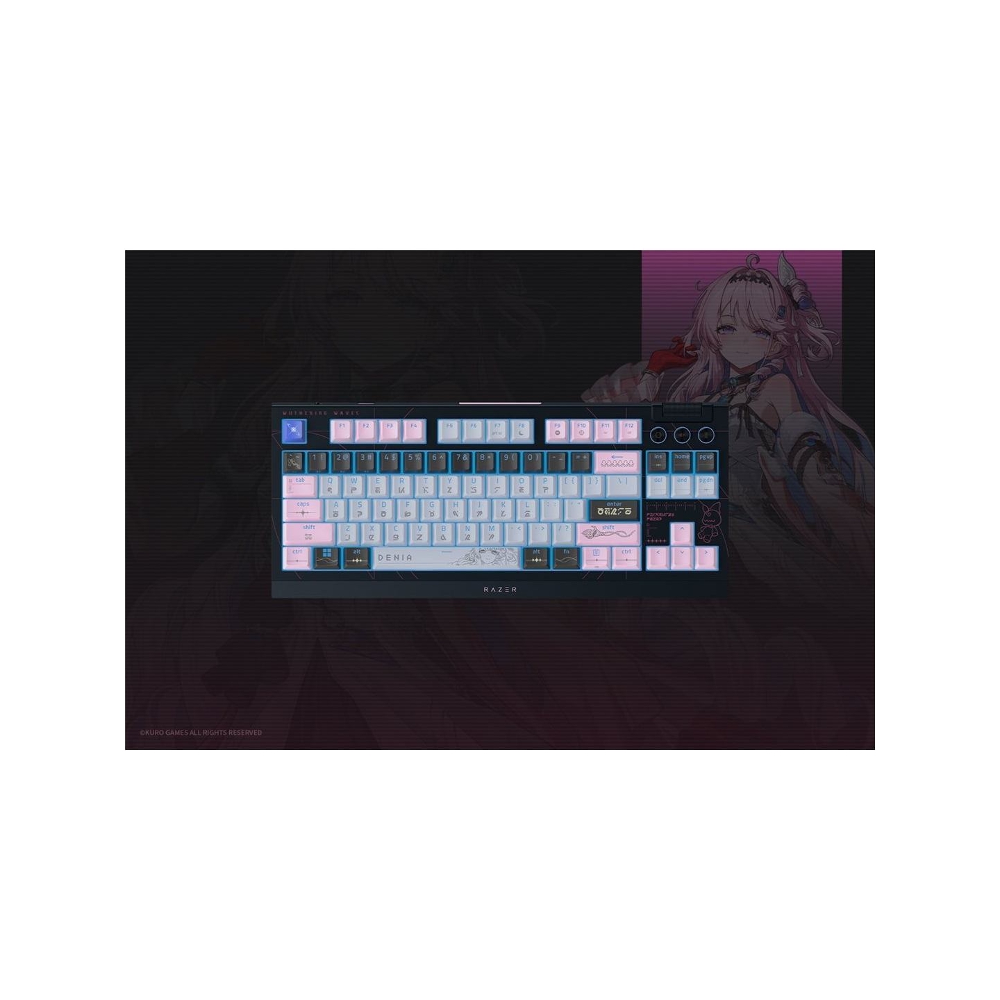 Razer | BlackWidow V4 Tenkeyless HyperSpeed | Gaming Keyboard | Wireless | US | Orange Switch | Wuthering Waves Edition