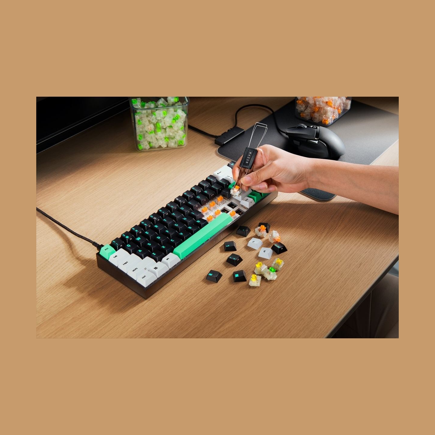 Razer | Reclusa X Mini 65% | Mechanical Gaming Keyboard | Wired | US | Razer Mechanical Switches Gen-3 (Tactile) | Black
