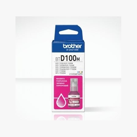 Brother BTD100M MAGENTA INK BOTTLE - 5,000 PAGES