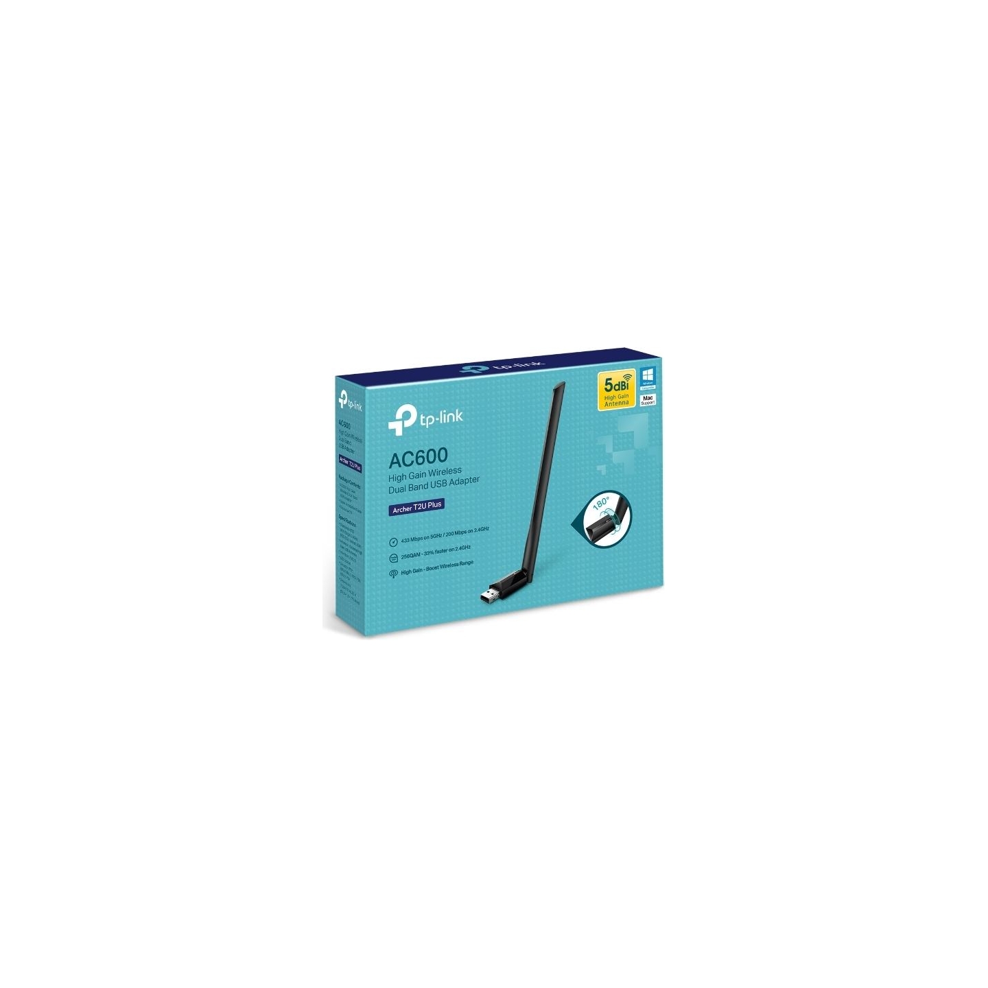 Tp-Link | Dual Band USB 2.0 Adapter | Archer T2U Plus