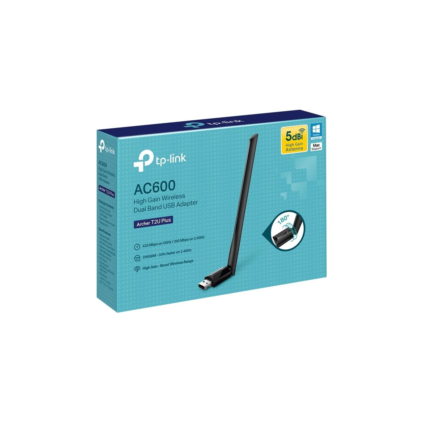 Tp-Link | Dual Band USB 2.0 Adapter | Archer T2U Plus