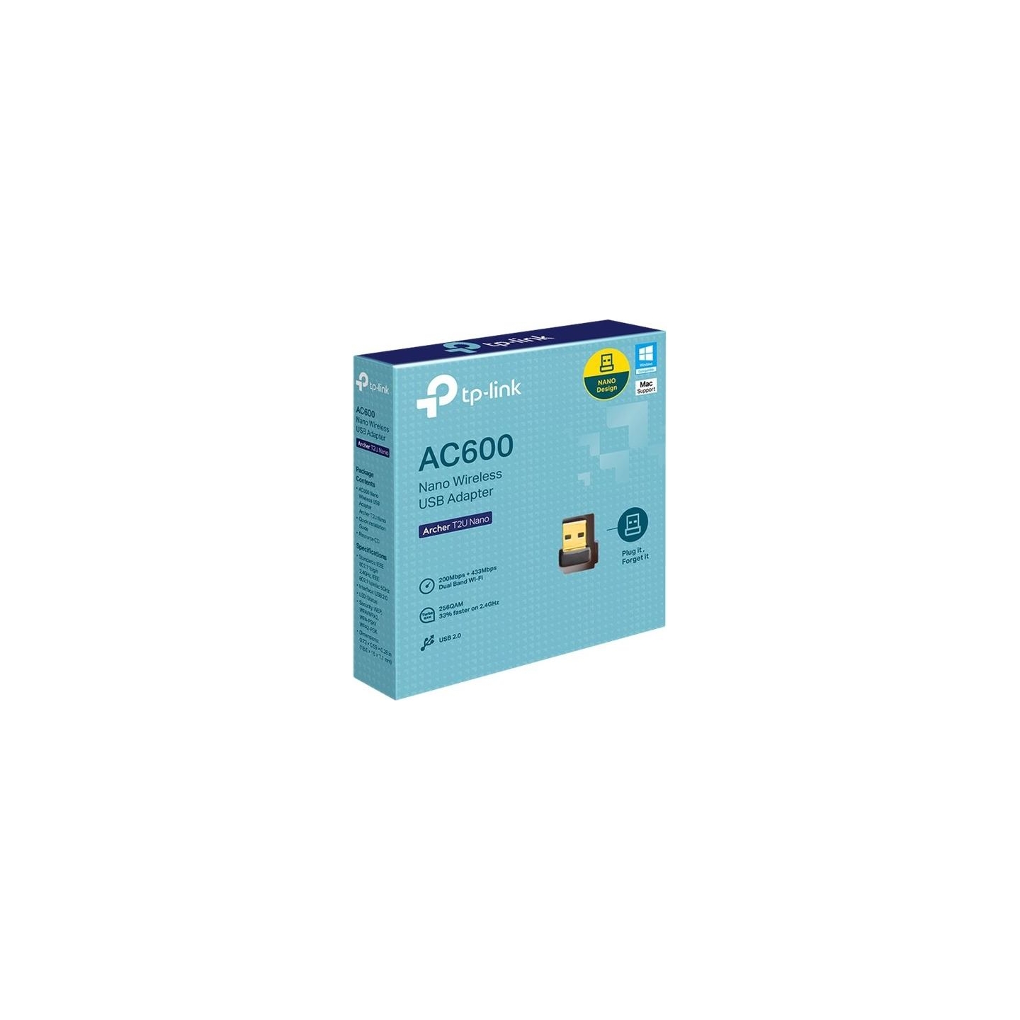 Tp-Link | Dual Band USB 2.0 Adapter | Archer T2U Nano