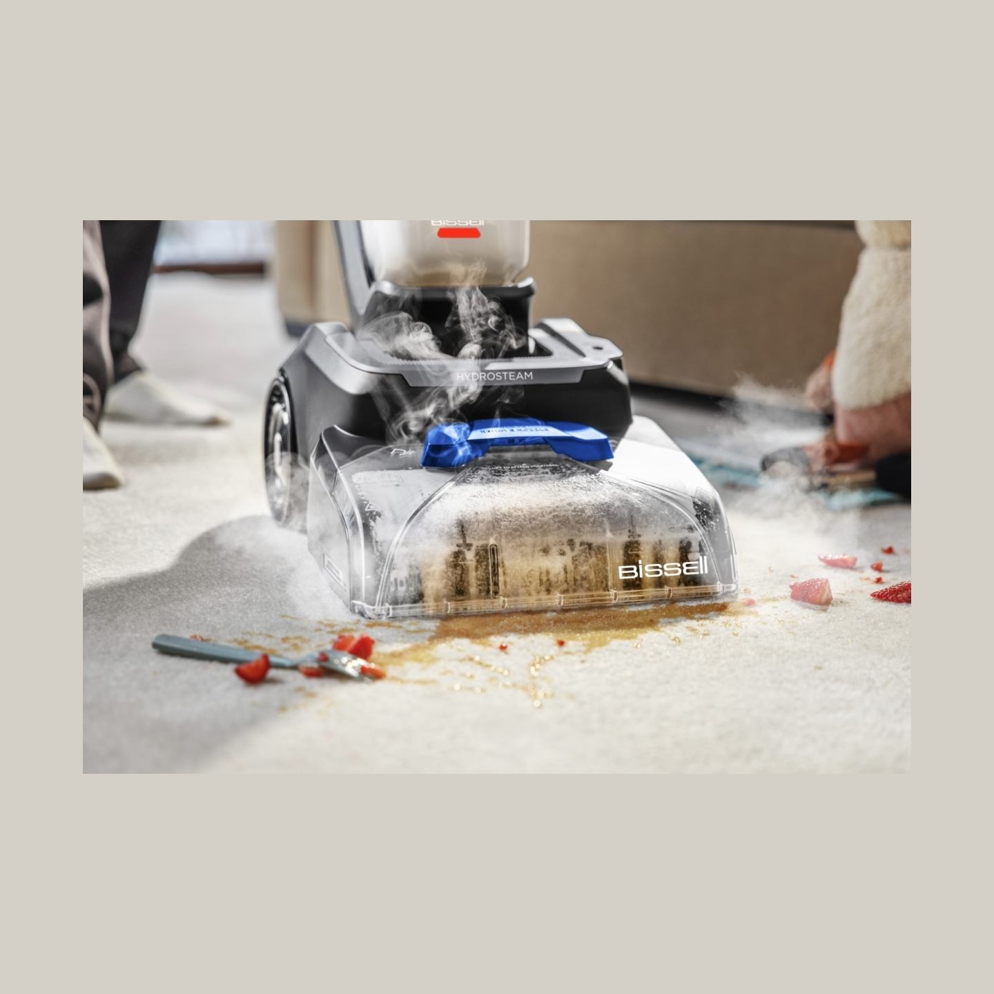 Bissell Carpet Cleaner | PowerWash Hydrosteam | Corded operating | Washing function | 1400 W | Black/Cobalt Blue