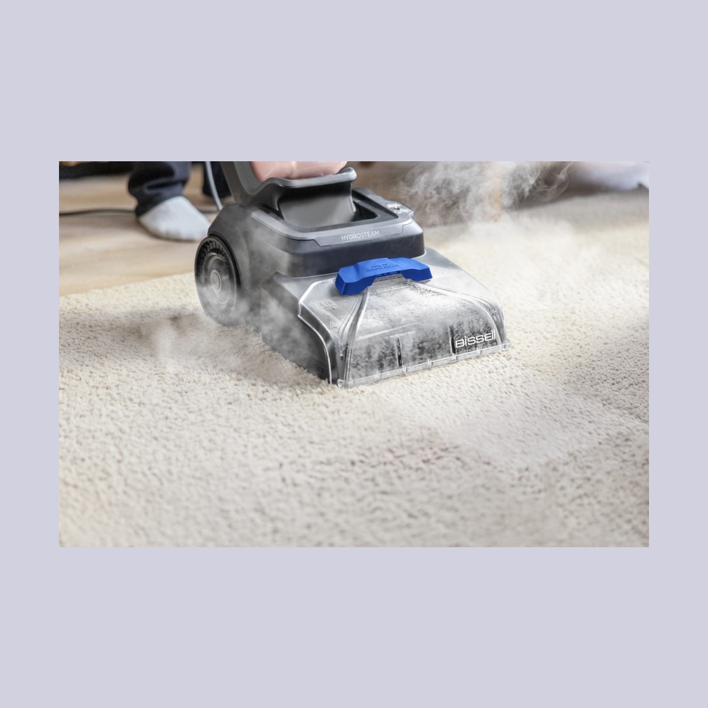 Bissell Carpet Cleaner | PowerWash Hydrosteam | Corded operating | Washing function | 1400 W | Black/Cobalt Blue