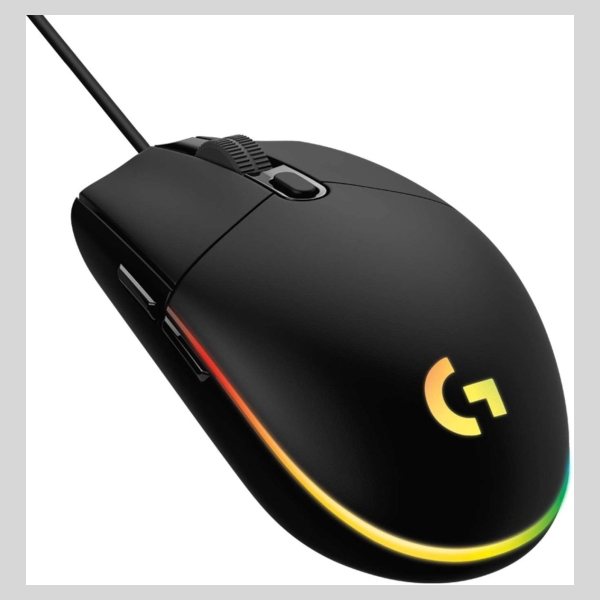 Logitech G203 LIGHTSYNC Corded Gaming Mouse - BLACK - USB