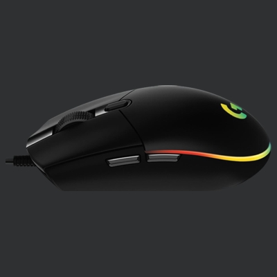 Logitech G203 LIGHTSYNC Corded Gaming Mouse - BLACK - USB